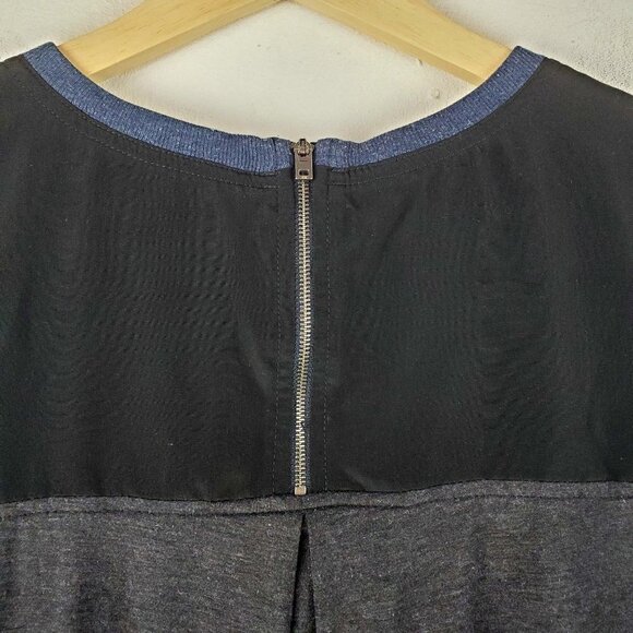 Athleta Shirt Womens Medium‎ Sleeveless Blue Black Lyocell blend Mixed Media - Picture 4 of 7
